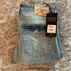 Mid rise straight jeans